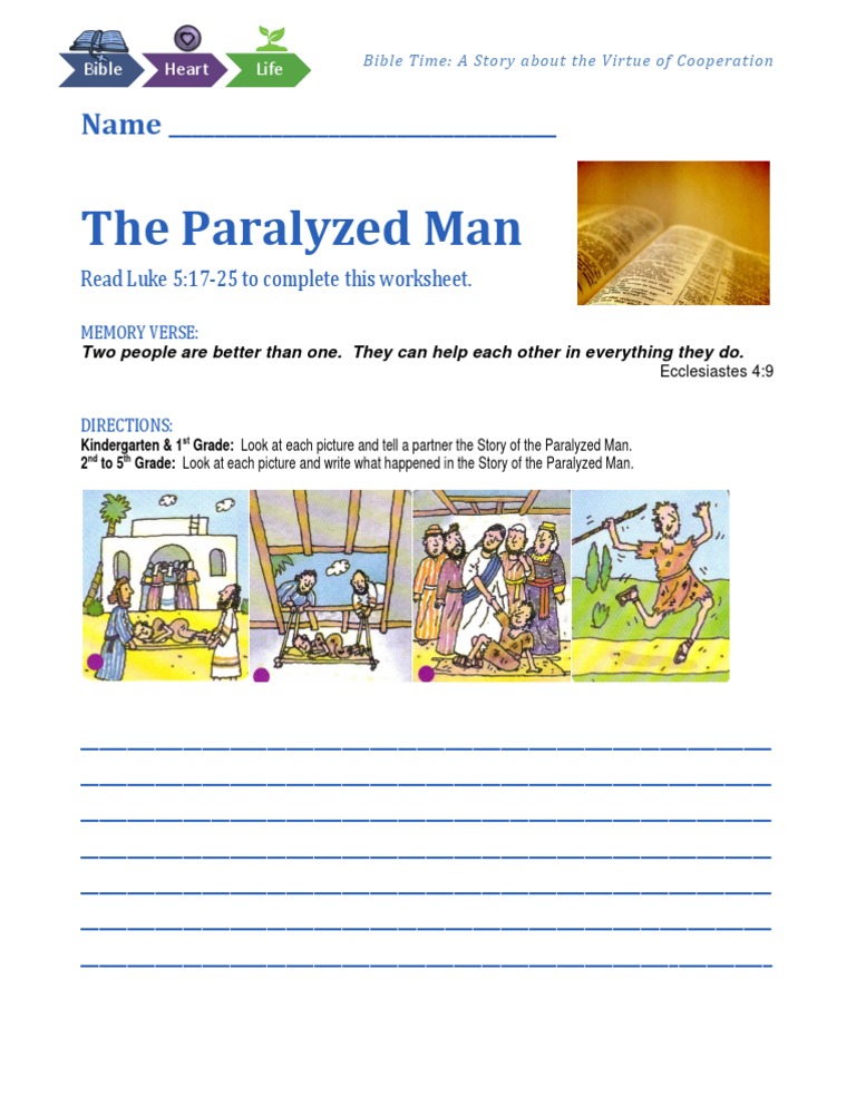 Paralyzed Man Worksheet | PDF