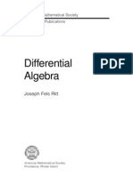 Differential Algebra - Joseph Ritt