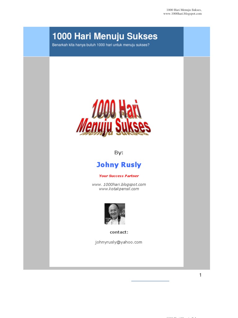 1000 Hari Menuju Sukses Kumpulan Artikel