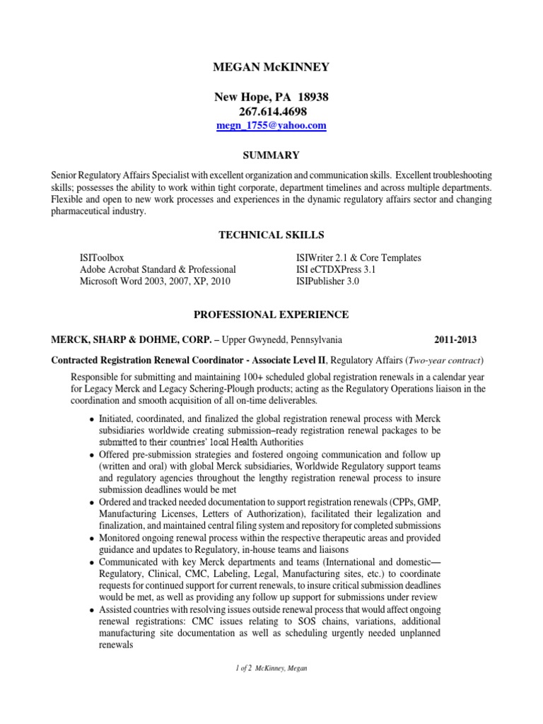 Senior Regulatory Affairs Specialist Pharmaceuticals in Philadelphia PA ...