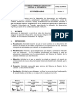 GC-PR-001 Procedimiento Elaboracion y Control de Documentos
