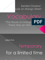 Vocabulary 1 For The House On Mango Street