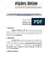 Contrato de Honorários Advocatícios Advocacia de Partido