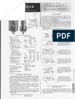 Philbrick K2-W Op Amp Datasheet