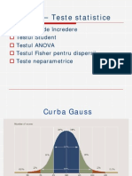 Biostatistica  - Cursul 7 - Teste Statistice