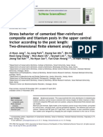 11.Stress Behavior of Cemented Fiber-reinforced Composite and Titanium Posts in the Upper Central Incisor According to the Post Length-Two-Dimensional Finite Element Analysis