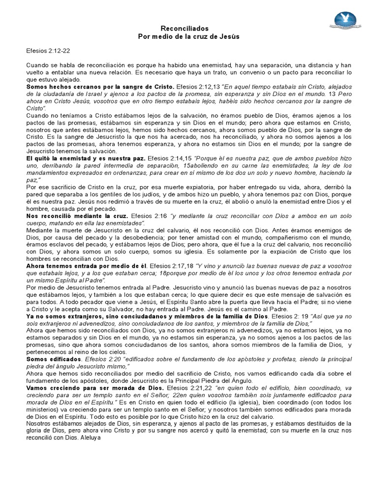 Reconciliación por la Cruz de Cristo | PDF | Cristo (título) | Salvación
