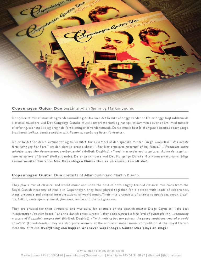 Copenhagen Guitar Duo: Classical \u0026 World Music Masters | PDF |  Entertainment | Performing Arts, image size:768x1024