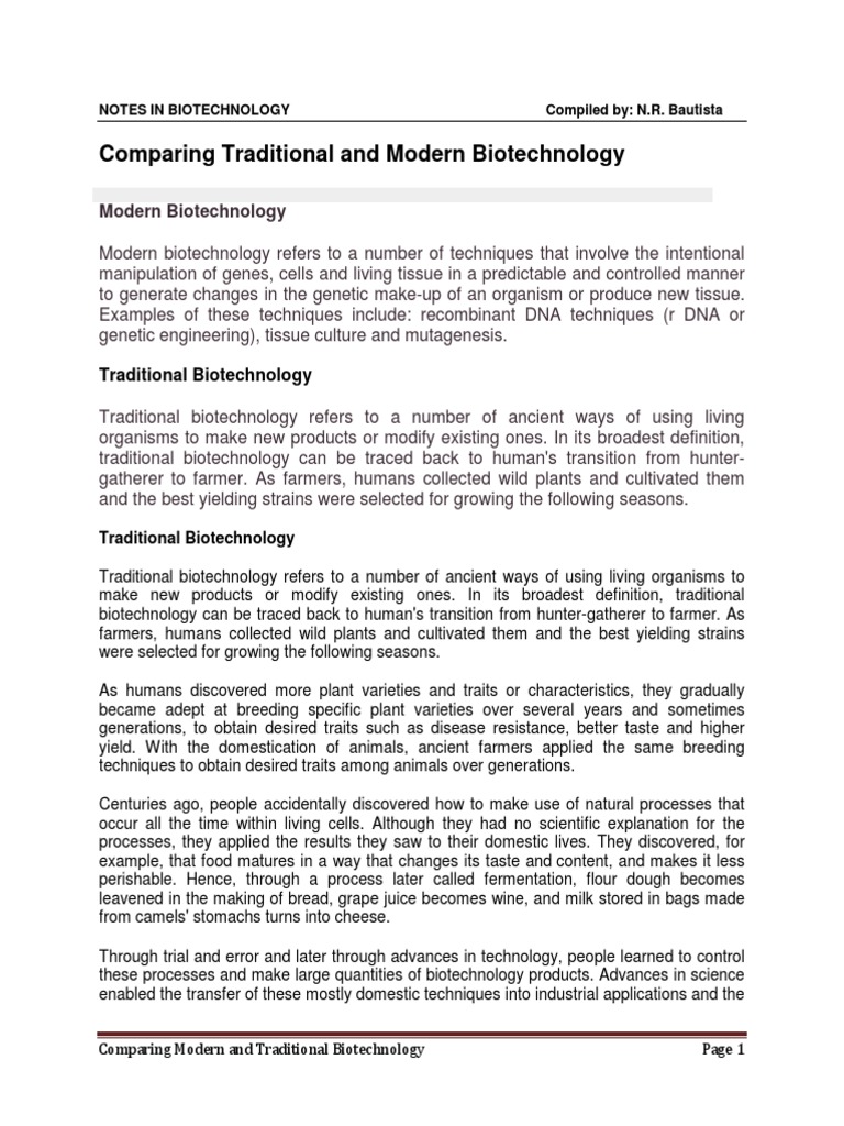 examples of traditional biotechnology Traditional biotechnology for new foods and beverages sciencedirect.