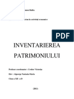 Atestat - Algeorge Nastasia Maria - Inventarierea Patrimoniului