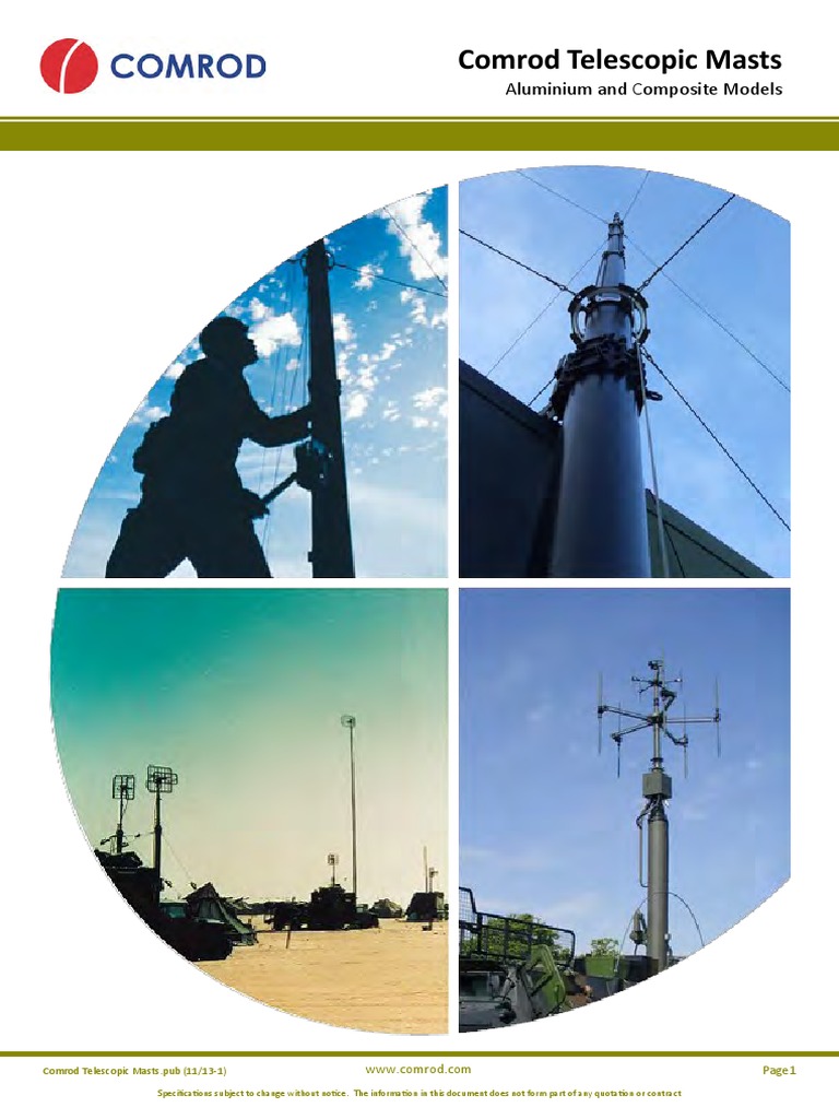 Comrod Telescopic Mast Solutions | PDF | Mast (Sailing) | Antenna (Radio)