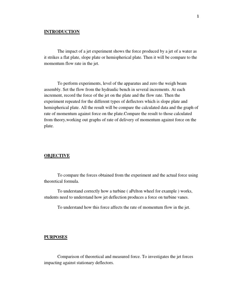 Impact of Jet Experiment Analysis | PDF | Jet Engine | Force