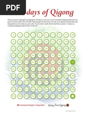 100 Days of Qigong Worksheet | PDF