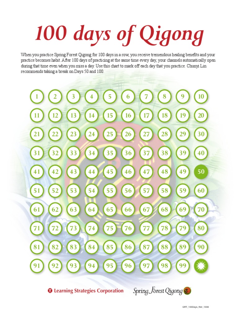 100 Days of Qigong Worksheet | PDF