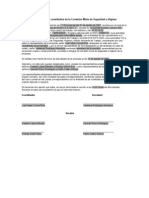 Modelo de Acta Constitutiva de La Comision Mixta de Seguridad e Higiene