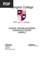 Islington College: Computer Hardware and Software Architecture (CT1O44NI) Logbook 2