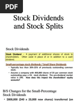 Stock Dividends and Stock Splits