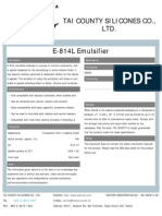 Tai County Silicones Co., Ltd. E-814L Emulsifier: Description Applications