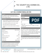 Tai County Silicones Co., Ltd. HP Silicone Emulsion: Description Applications