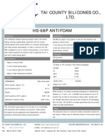 Tai County Silicones Co., Ltd. Hs-68P Antifoam: Description Applications