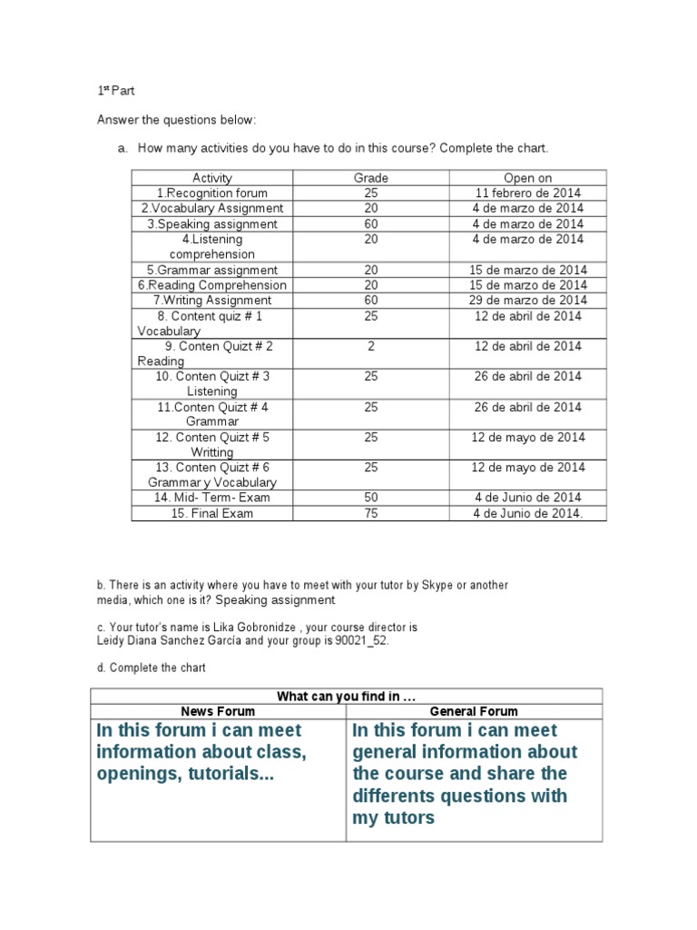 1st Part | PDF