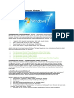 Cara Mempercepat Komputer Windows 7