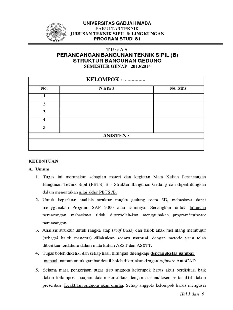 Perancangan Bangunan Teknik Sipil