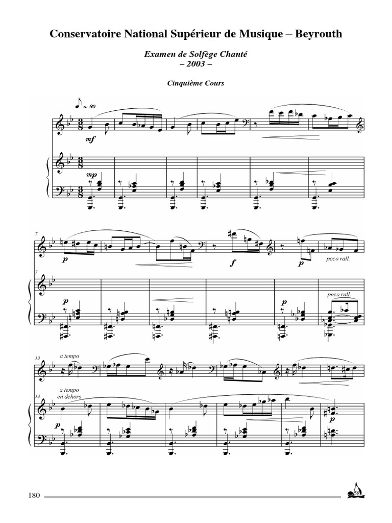 Sample Sight Singing Exams | PDF