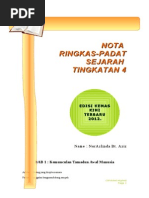 Nota Ringkas Dan Padat Sejarah Tingkatan 4 SPM