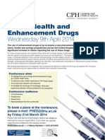 Public Health and Enhancement Drugs: Wednesday 9th April 2014