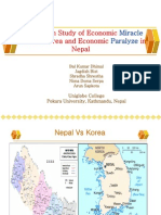 Comparison of Economic Growth in South Korea vs Struggles in Nepal