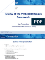 Vertical Restraints and Distribution Agreements, 30.09.2009: The Commission's Review of Regulation 2790/1999, An Overview of DG COMP's Drafts