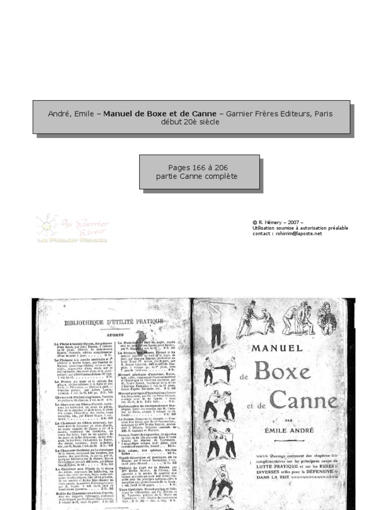 L'Art De La Boxe Française Et De La Canne: Nouveau Traité Pratique Et Théorique (Arts) (French Edition): 9782014498813: Charlemont, Joseph
