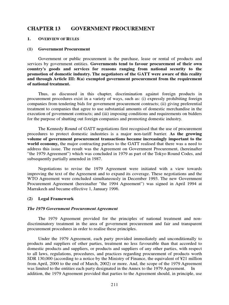 Government Procurement Agreements Overview | PDF | European Union | U.S ...
