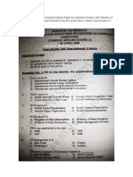 Complete Sample Paper for MOD ISI AD Exam MCQs & Descriptive Section