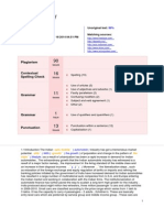 Plagiarism: Issues Found in This Text Score: Unoriginal Text: Matching Sources