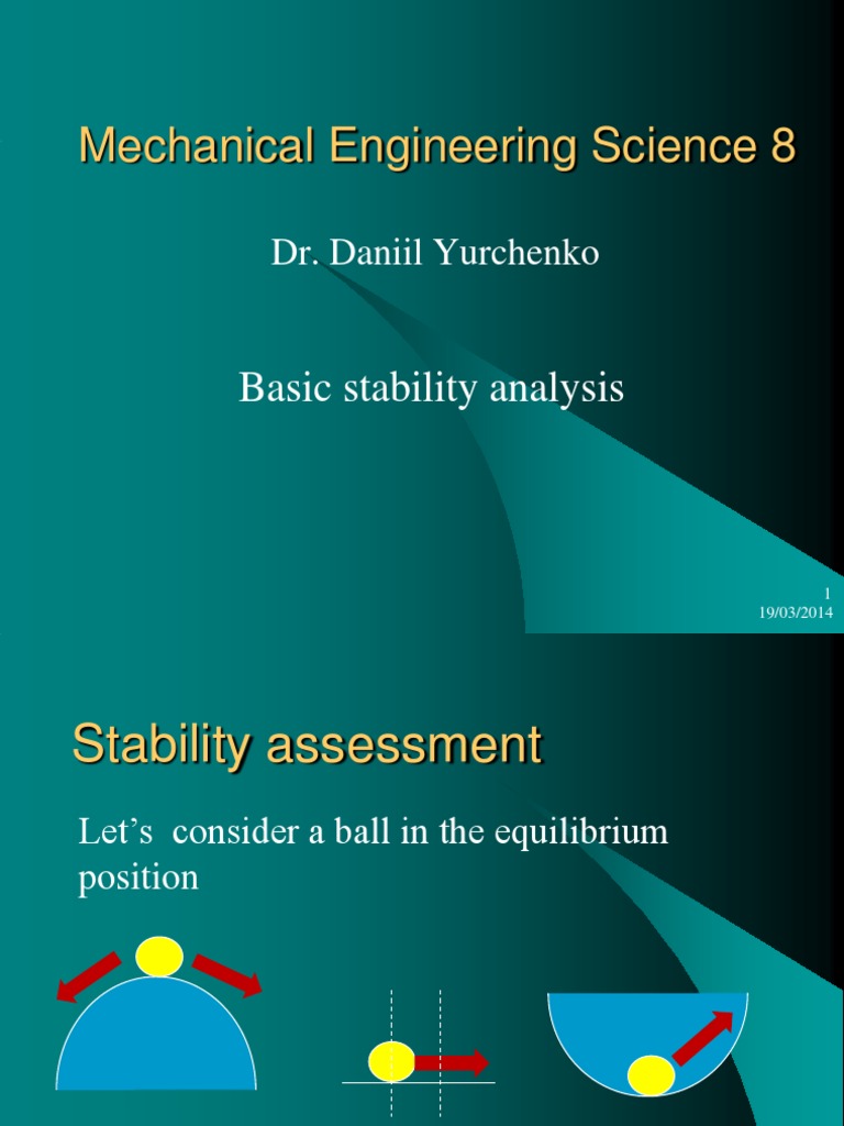 Stability Analysis in Mechanical Systems | PDF | Stability Theory ...