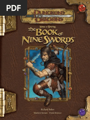 D&D 3.5 Tome Of Battle The Book Of Nine Sword