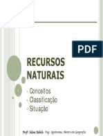 Aula 2 - Recursos Naturais - Conceitos