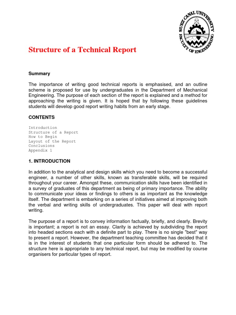 Technical Report Structure Guide | PDF | Information | Scientific Method