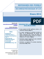 70reporte Mensual de Conflictos Sociales N 119 Enero