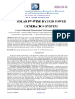 Solar Pv-Wind Hybrid Power Generation System
