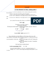 Lesson9: To Calculate The Product of Nos. Ending With 5