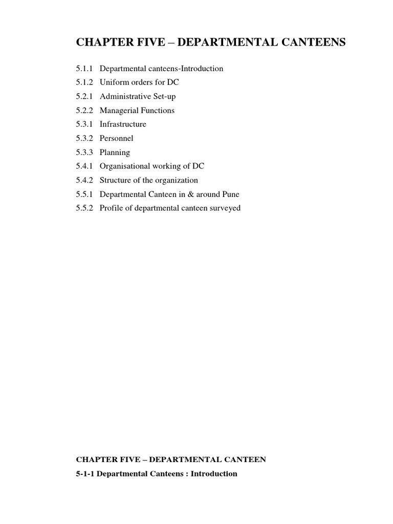 Rules Regarding Canteen in CG Employment Lunch