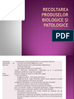 Recoltarea Produselor Biologice Şi Patologice