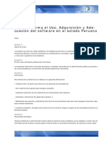 Peru Legislacion Ley de Software Libre Para Administracion Publica (2005)