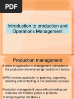 Introduction To Production and Operations Management