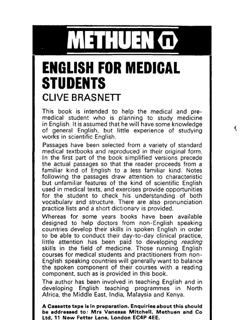 Essential English for Medical Students | PDF | Medical School | English ...