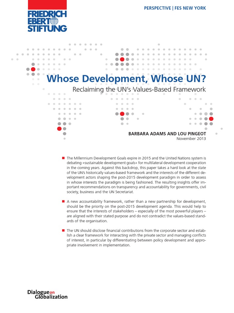 UN's Values in Post-2015 Development | PDF | Non Governmental ...