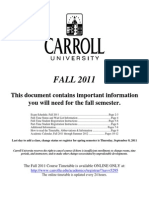 Fall 2011 Course Registration Guide